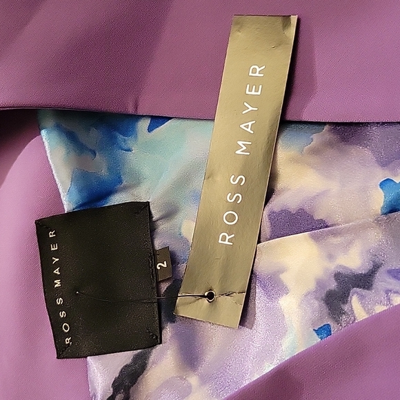 NWT Ross Mayer Crepe Bolero Jacket Violet - Picture 5 of 5